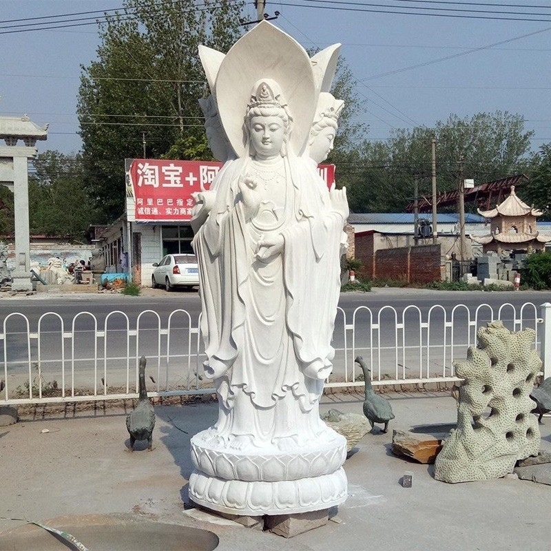 White Custom Marble Sculpture Outdoor Religious Statue