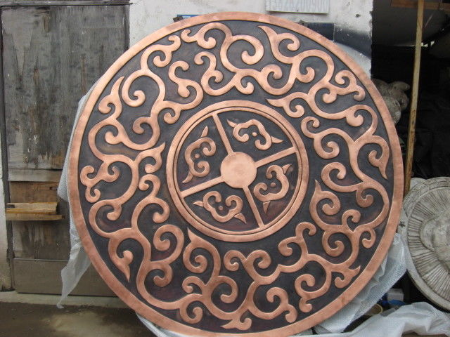 Chinese Style Bronze Wall Sculpture , Landmark Bronze Garden Sculpture