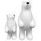 Esculturas al aire libre animales de Art Sculpture Landing Polar Bear de la resina blanca de la historieta