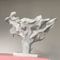Pequeña exhibición de mármol abstracta blanca al aire libre del gabinete de los regalos de la escultura de la escultura abstracta