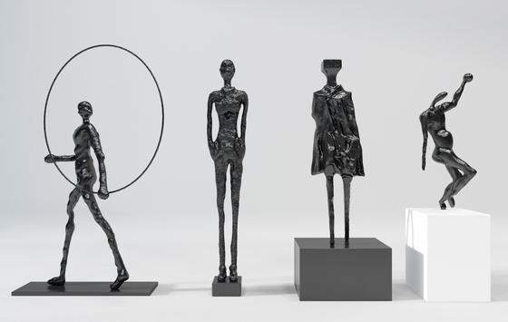 Decoración del espacio Arte metálico Esculturas globo Estilo Figura Personalizada