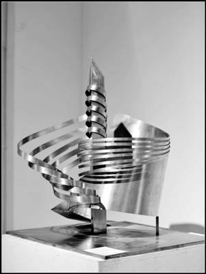 Espacio Interior Escultura Abstracta Polido de materiales de acero inoxidable