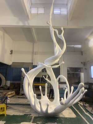 Gran EPS Escultura abstracta de olas de agua Personaliza la superficie de pulido