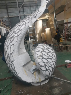 Superficie de molde de escultura EPS hecha a medida de acero inoxidable de color blanco