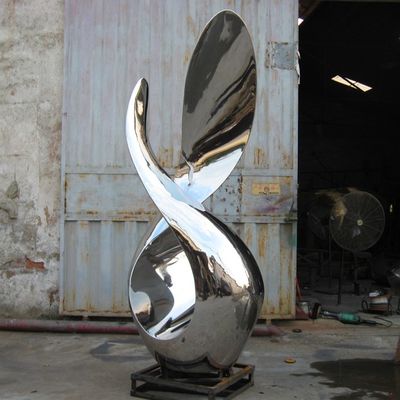 Escultura de acero inoxidable del jardín escultura de acero inoxidable del espejo de 2500 milímetros