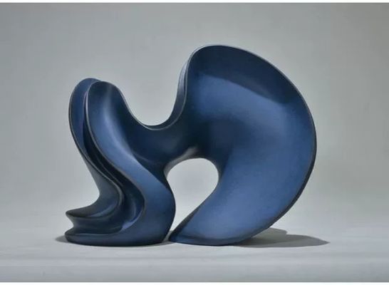 Decoración de encargo azul de la exposición de Matte Abstract Form Sculpture Club de la escultura de la resina