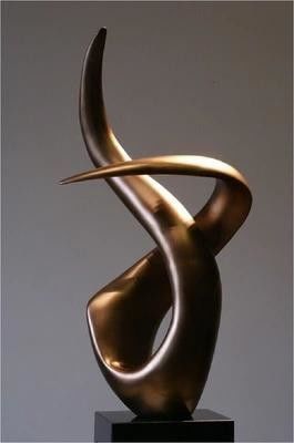 Escultura hecha a mano de cobre labrada al aire libre del metal de la escultura abstracta de la resina