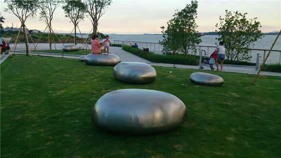 Extracto al aire libre de la escultura del metal de la piedra, decoración duplicada cepillada superficial de la escultura del jardín